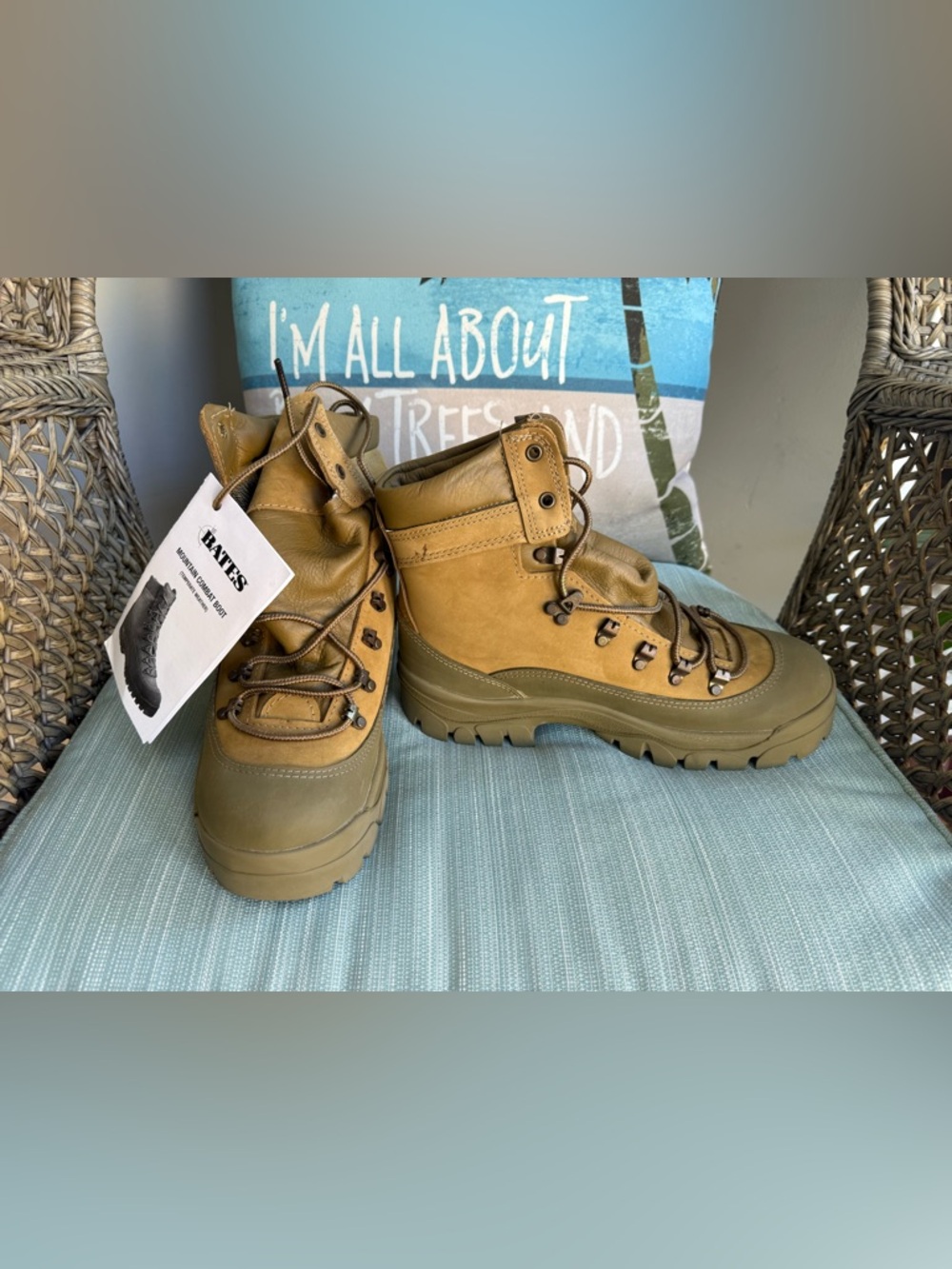 BATES  MEN’s COMBAT HIKER BOOTS GORE-TEX COYOTE BRWN WATERPROOF SIZE 8 W